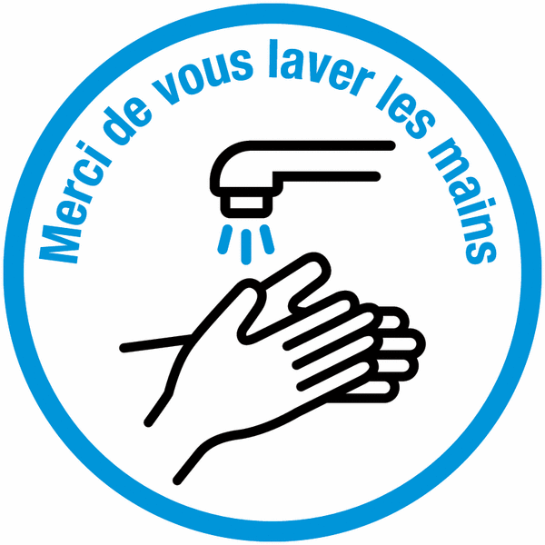 Panneaux d'information - Merci de vous laver les mains