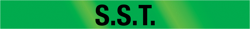 Brassard de sécurité auto-enroulant vert SST