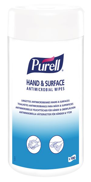 Lingettes antimicrobiennes mains et surfaces Purell®