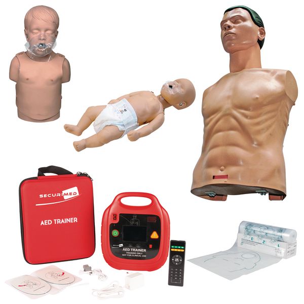 Pack mannequins Ambu avec défibrillateur de formation AED Securimed