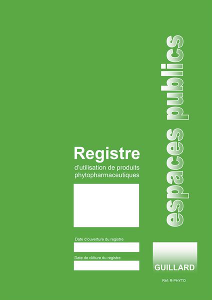 Registre - Utilisation de produits phytopharmaceutiques