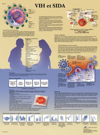 Planche anatomique - VIH et SIDA