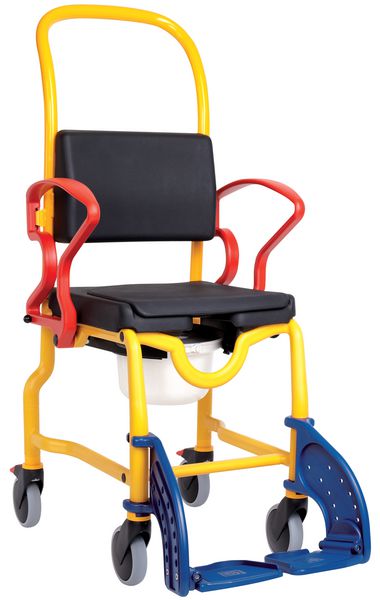 Chaise roulante douche/WC pédiatrique