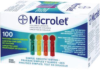 Lancettes de glycémie stériles Microlet® pour lecteurs Contour®