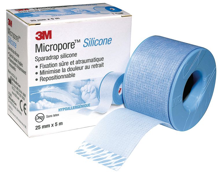Sparadrap Micropore silicone