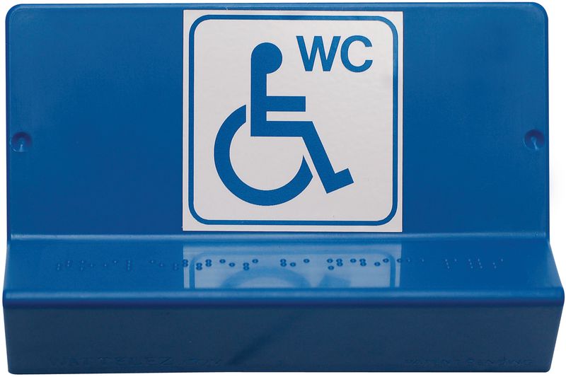 Signalétique braille 3D Toilettes handicapés