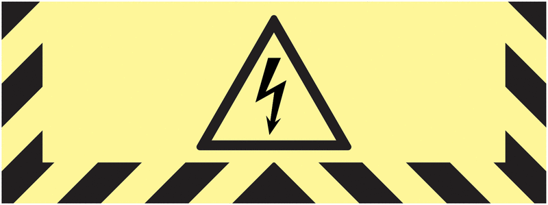 Signalisation au sol photoluminescente Danger électrique