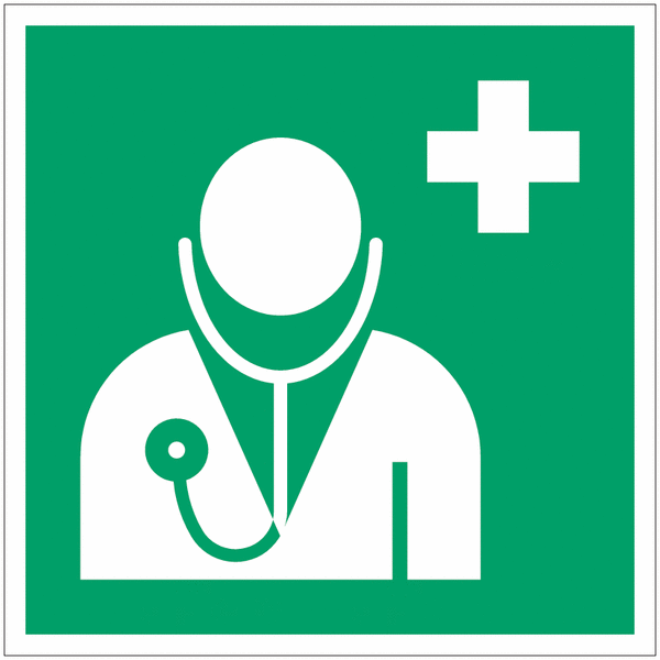 Panneau ISO 7010 de secours Médecin