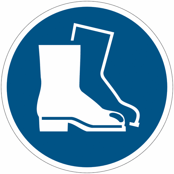 Panneau ISO 7010 Chaussures de sécurité obligatoires