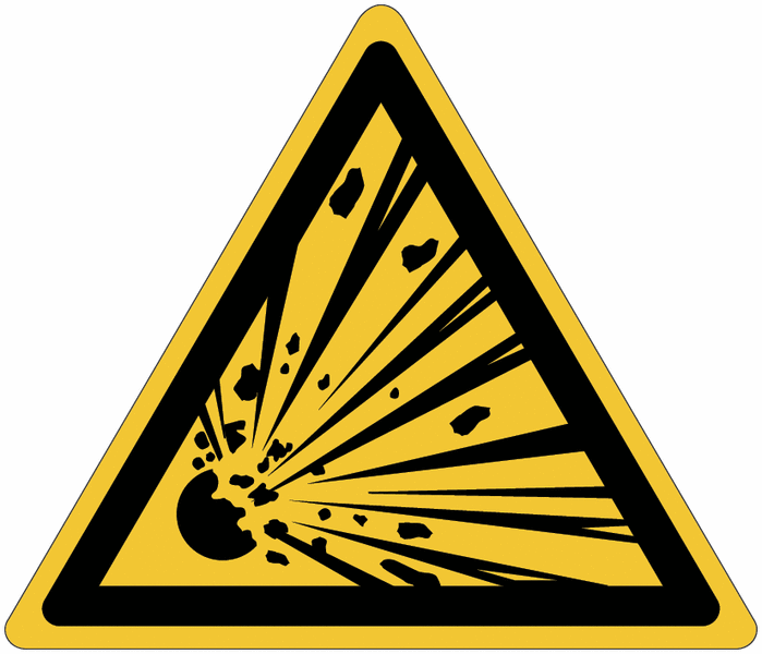 Panneau ISO 7010 Danger matières explosives