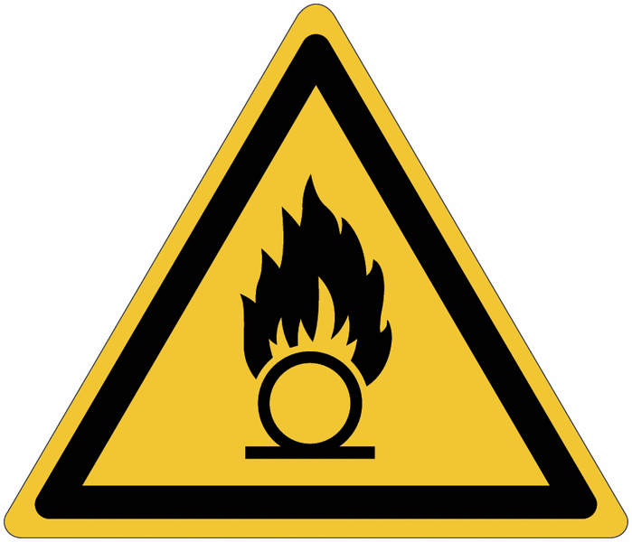 Panneau ISO 7010 Danger substances comburantes