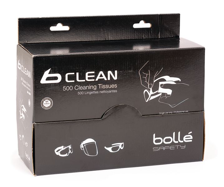 Distributeur 500 lingettes pour lunettes b-clean Bollé Safety