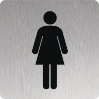 Signalétique Alu anodisé brossé Toilettes femmes