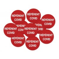 Badges "Référent COVID" avec épingle à nourrice