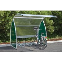Abri vélos motos avec toit en polycarbonate