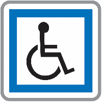 Panneau Alu Installations pour personnes handicapées
