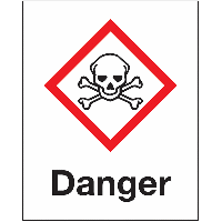 Planche étiquettes CLP Toxique Danger