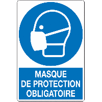 Panneau PVC Masque de protection obligatoire