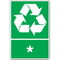 Panneau PVC Tri des déchets Personnnalisable