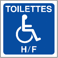 Pictogramme Toilettes Handicapés H/F