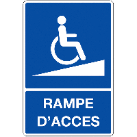 Panneau PVC Rampe Accès Handicapé