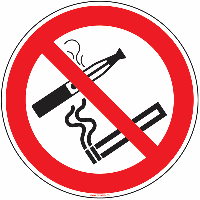 Panneau Interdiction de vapoter et fumer