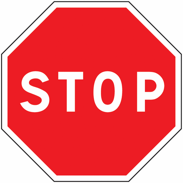 Panneau en PVC ou en Autocollant Stop