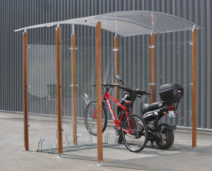 Abri vélos 4,4 m² acier ou bois