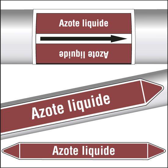 Marqueurs de tuyauterie CLP Azote liquide