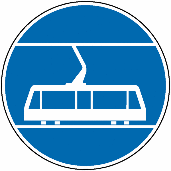 Panneau Alu Voie de tramway