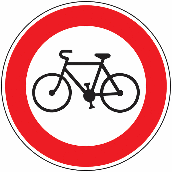 Panneau Alu Accès interdit aux cycles