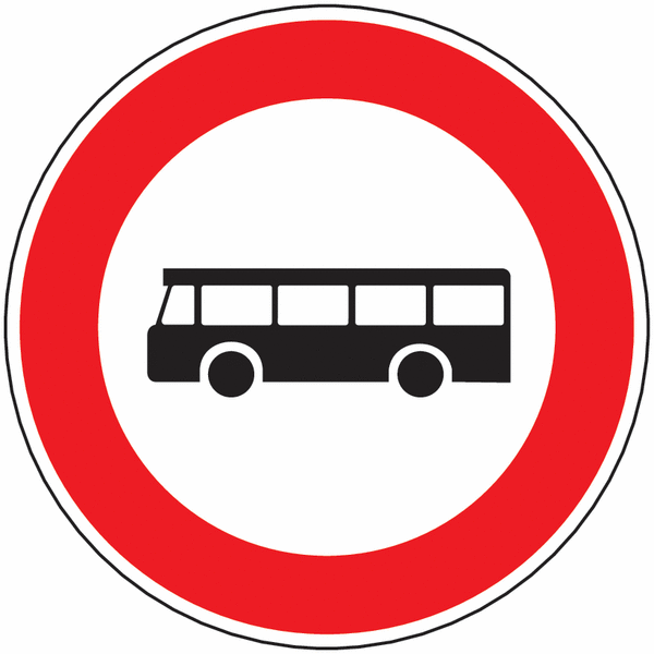Panneau Alu Accès interdit aux véhicules de transport