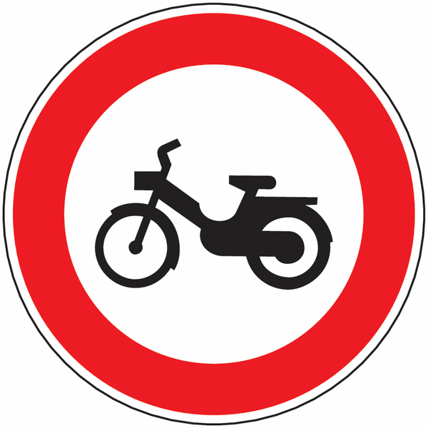 Panneau Alu Accès interdit aux cyclomoteurs