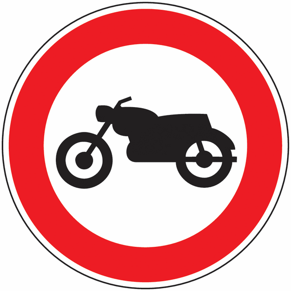 Panneau Alu Interdit aux Motocycles