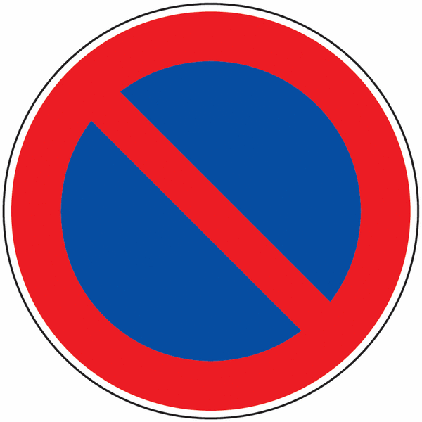 Panneau sans pied Stationnement interdit Cl T1 ou T2