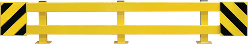 Barrière de protection de rack jaune et noire