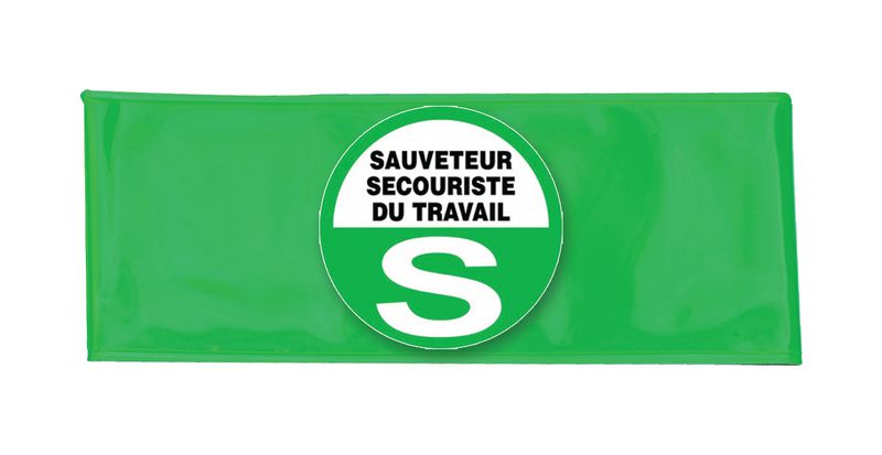 Brassard microprisme vert avec logo SST