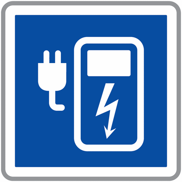 Panneau Alu Borne de recharge véhicule électrique