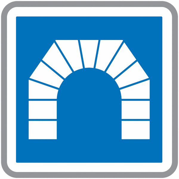 Panneau Aluminium avec Pictogramme Entrée tunnel