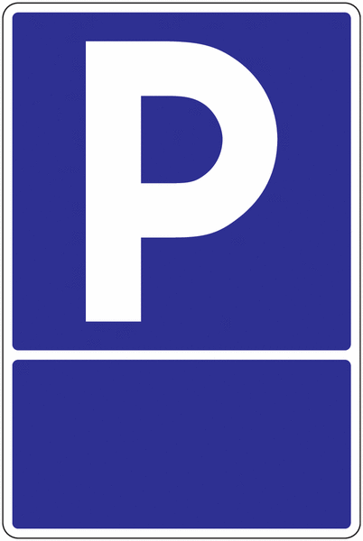 Panneau Alu/PVC/Alu Rétro Parking à personnaliser