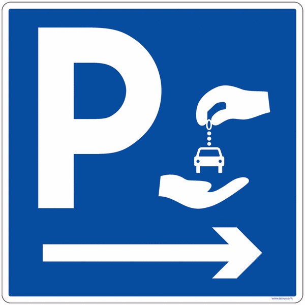 Panneau parking autopartage avec direction