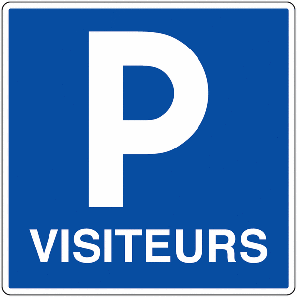 Panneau PVC Parking visiteurs