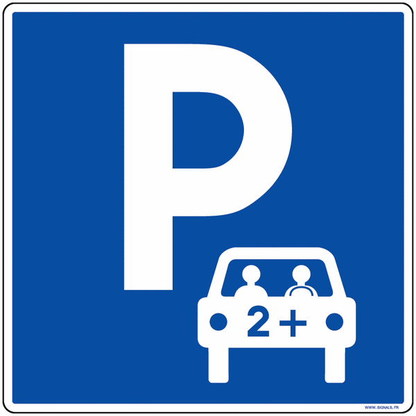 Panneau PVC parking covoiturage