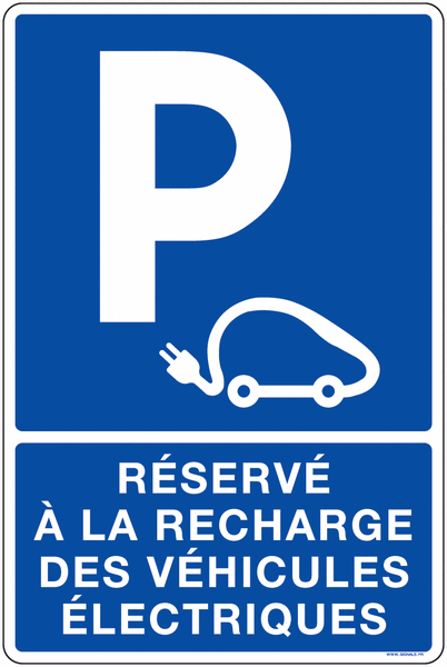 Panneau de parking pour véhicules électriques