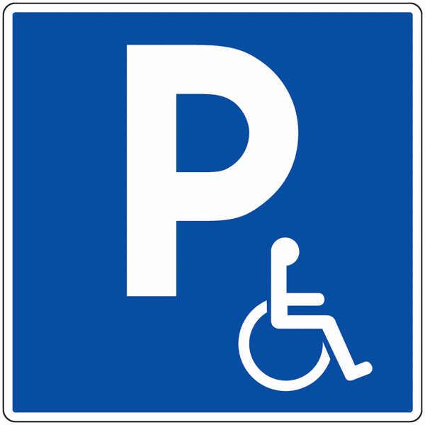 Panneau PVC picto Parking handicapés