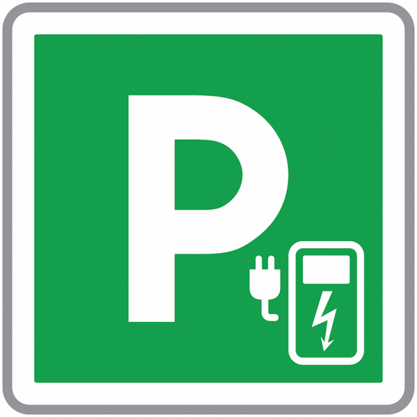 Panneau Alu Signalisation Borne de recharge électrique