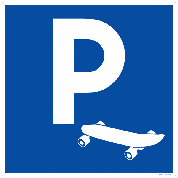 Panneau parking skateboard