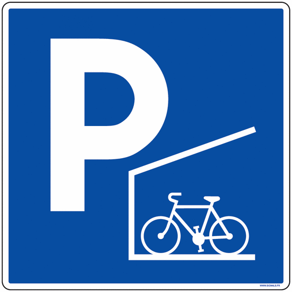 Panneau parking avec abri cycle