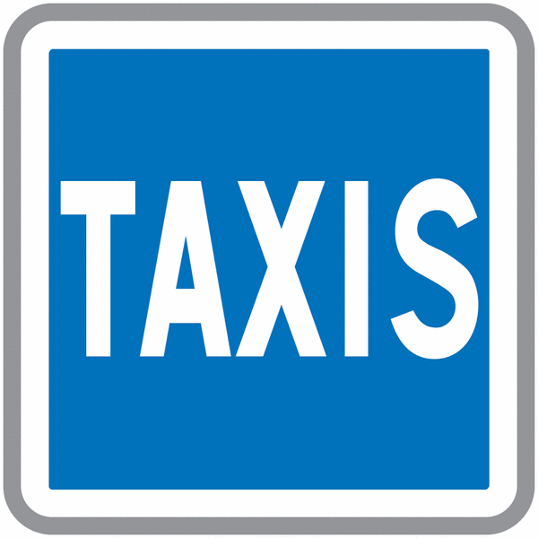 Panneau en Aluminium symbole Station Taxi