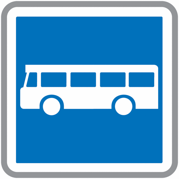 Panneau en Aluminium symbole Arrêt Bus
